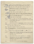 Moe Howard 2pp. Script of a Stooges Comedy Sketch Featuring Shemp, Circa 1953 -- With Annotations by Moe -- Script is Stapled With Page #2 on Top, But Likely in Reverse Order & Complete
